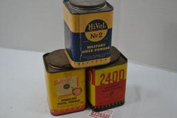 3 Vintage Tin Powder Can