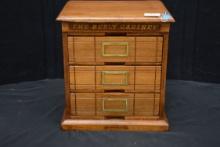 The Besly Cabinet 3-Drawer Walnut Counter Top Display Cabinet