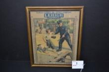 LeHigh Cement Advertising Framed Print; 10"x8"