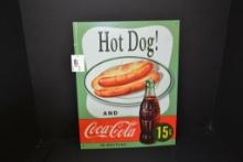 Contemporary Metal Coca-Cola "Hot Dog" Sign