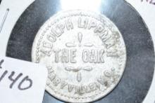 Two and One-Half Cent Token Marked Adolph Lippman, The Oak, Maryville, MO