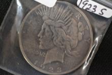 1923-S Peace Dollar; VF