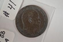 1902 Great Britain Half Penny; VF