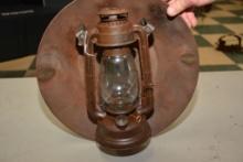 Winchester Lantern Mounted On Bowl, Reproduction
