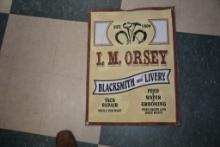 I.M. Orsay Blacksmith and Livery Banner