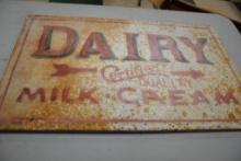 Dairy Milk Cream Sign, Tin