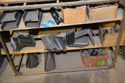1 Lot Steel End Caps, Light Brackets, 2-Case Swivel Jack Weights, and Parts for Box Trailers w/Shelf