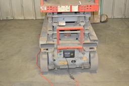 SkyJack SJ3-3219 w/Extension Cage, Hard Surface Tires, and 110v Auxiliary on Top Deck; Approx. Two S
