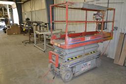 SkyJack SJ3-3219 w/Extension Cage, Hard Surface Tires, and 110v Auxiliary on Top Deck; Approx. Two S