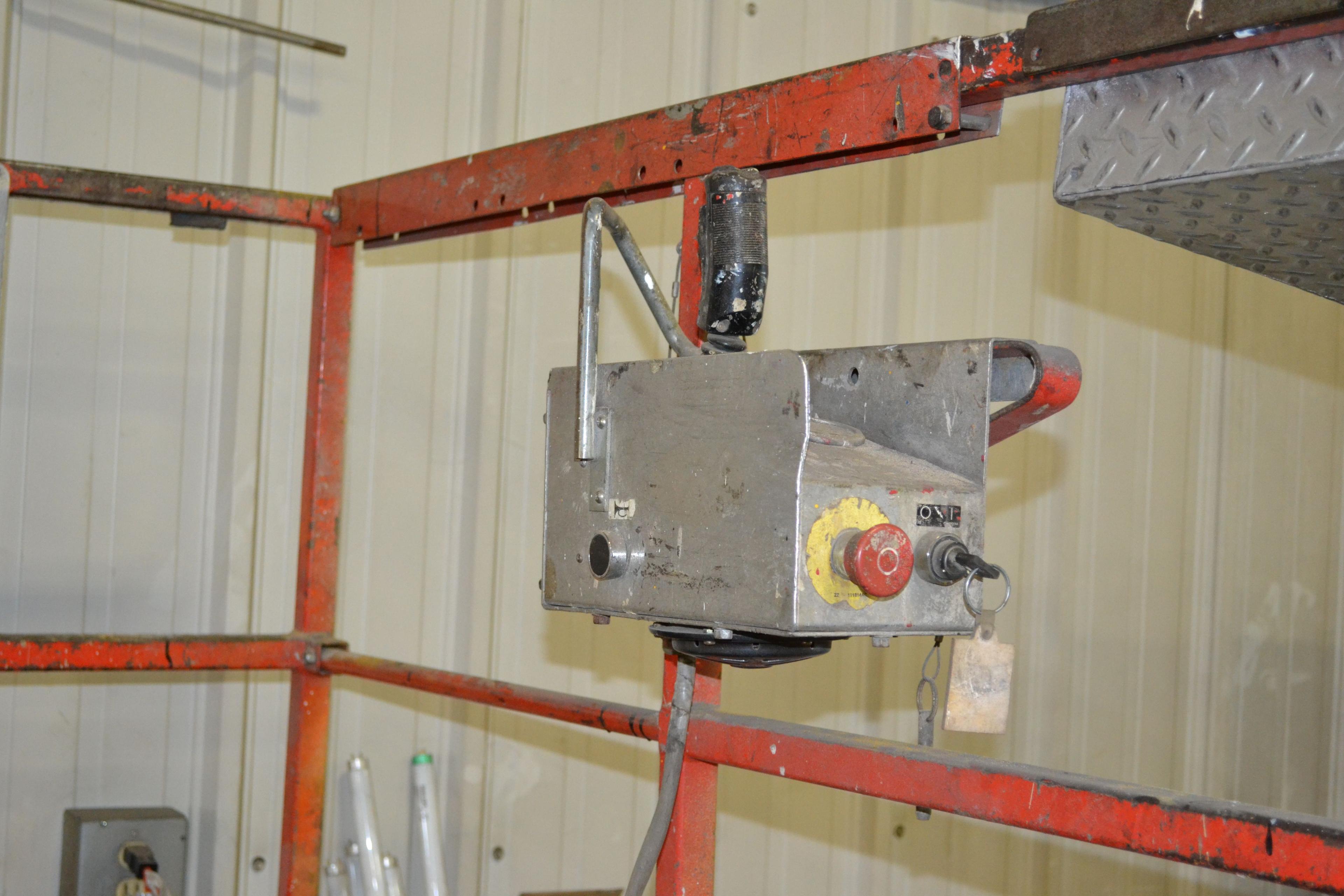 SkyJack SJ3-3219 w/Extension Cage, Hard Surface Tires, and 110v Auxiliary on Top Deck; Approx. Two S