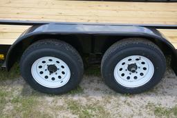 HP Trailers 16'x84" Rail Side Utility Trailer w/Tandem 3500 lb. Axles, Wood Floor, Full Mesh Ramp, L
