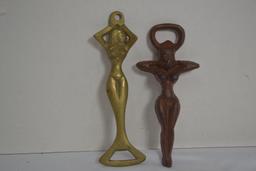 Pair of Brass and Metal Bottle Openers