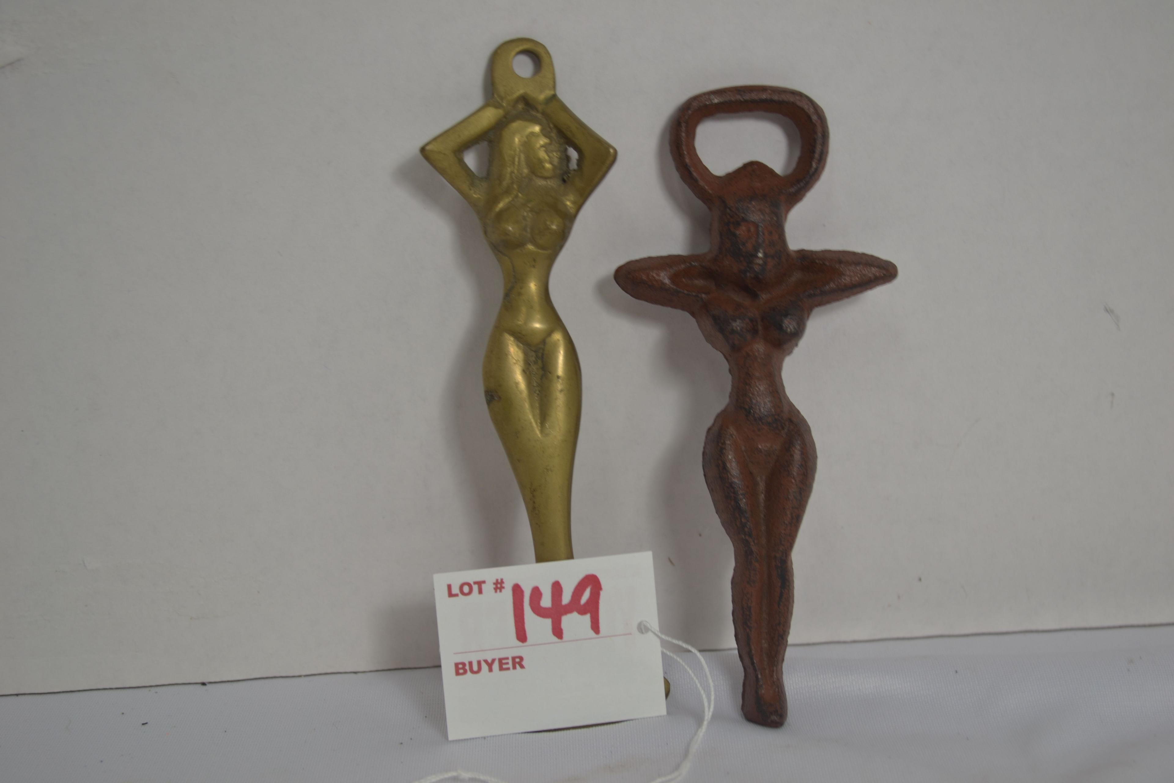Pair of Brass and Metal Bottle Openers