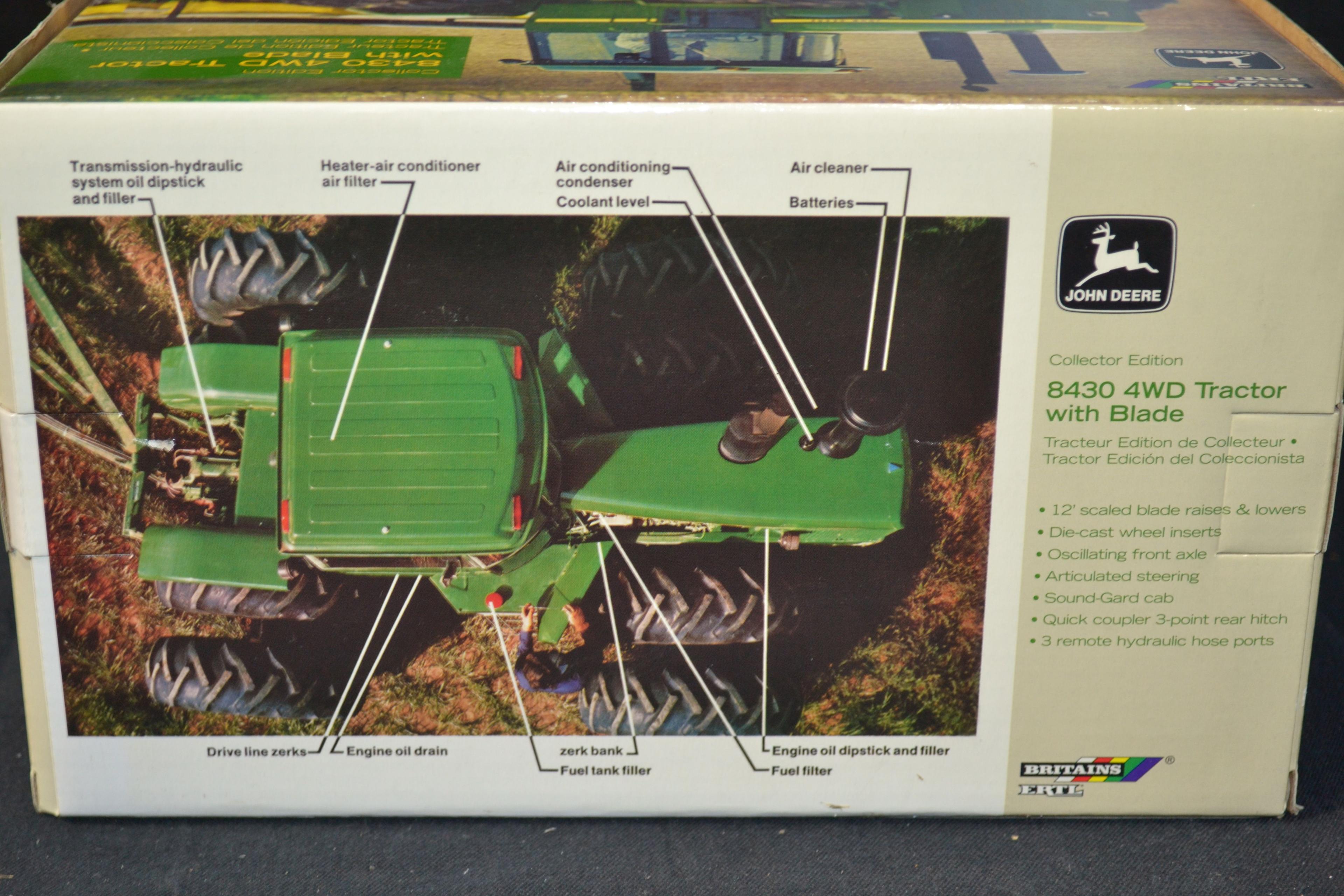 Ertl Collectors Edition John Deere 8430 4WD Tractor w/Blade; 1/32 Scale; NIB