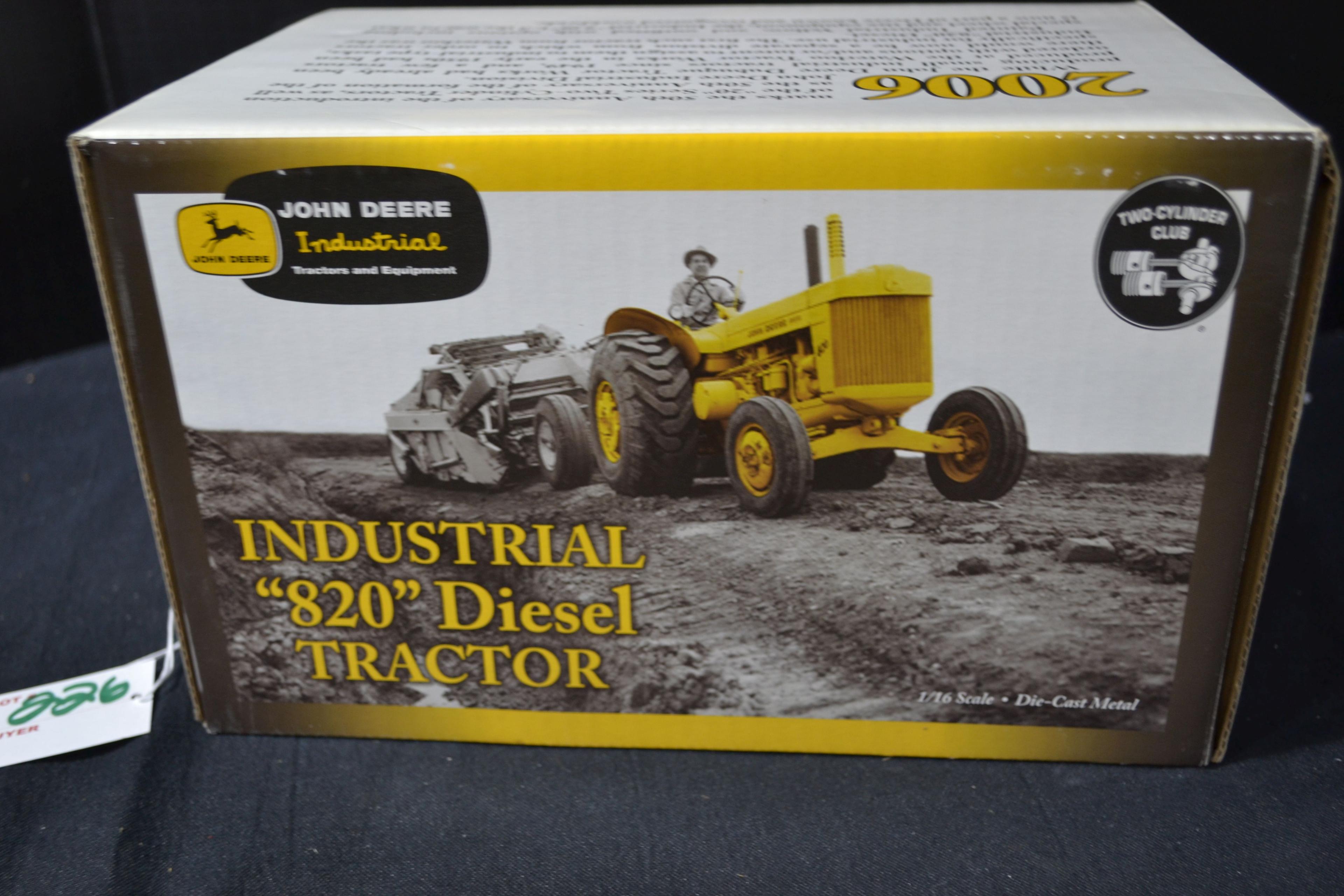 Ertl Two-Cylinder Club John Deere Industrial 820 Diesel Tractor; 1/16 Scale; NIB