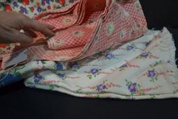 Group of Vintage Flour Sack Material