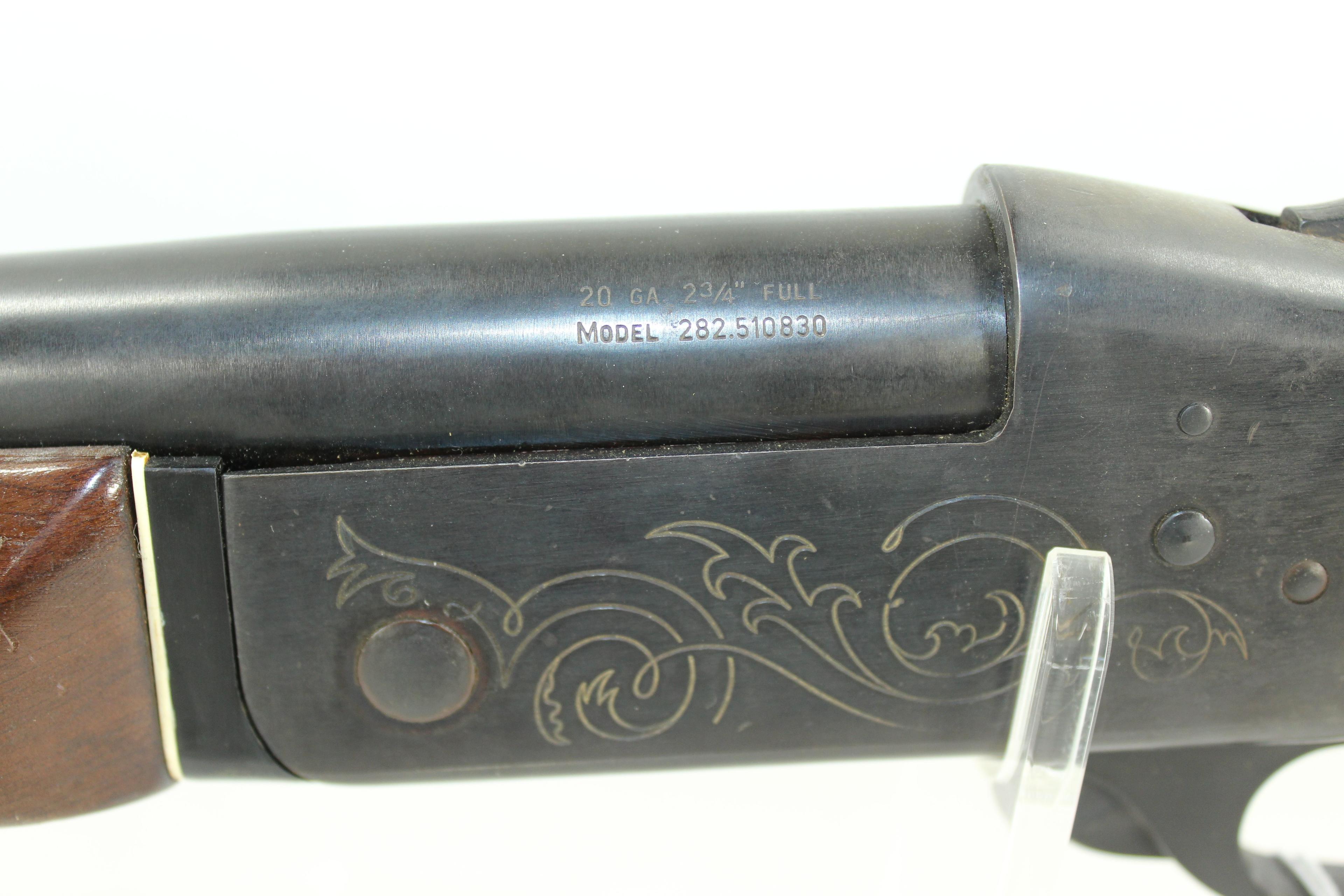 Ted Williams Sears & Roebuck Model 282.510830 20 Ga. 2-3/4" Cham. Single Shot Break-Open Shotgun w/2