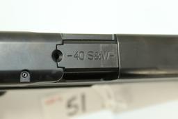 Smith & Wesson SD40 .40 S&W Cal. Semi-Auto Pistol w/14 Rd. Magazine and 3 Dot Sights; SN FEF7680