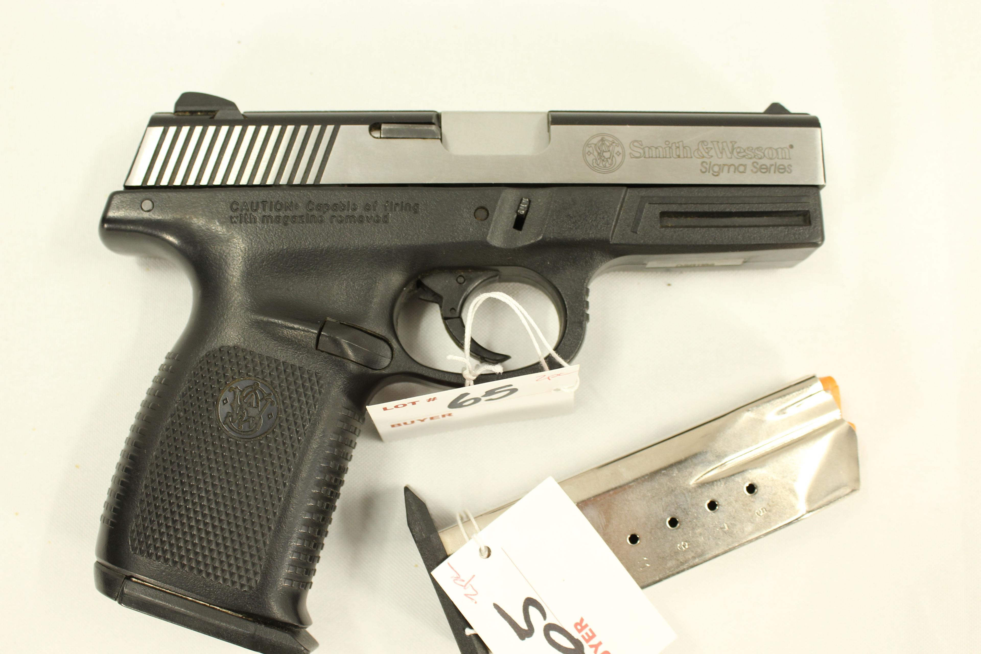Smith & Wesson SW40VE Sigma Series .40 S&W Cal. Semi-Auto Pistol w/2-14 Rd. Magazines; SN DSR1188
