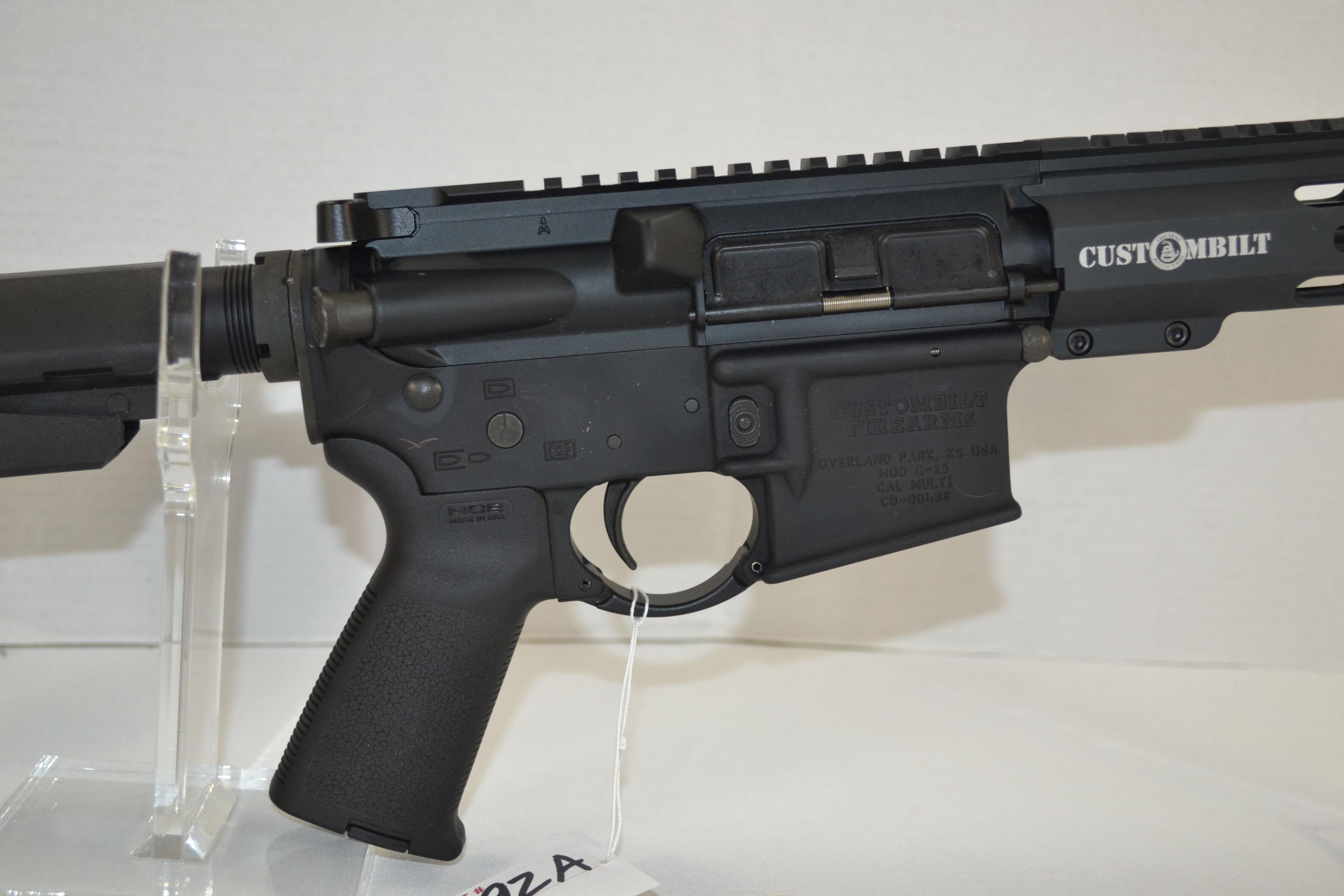 Custombilt Firearms Mfg. Model C-15 Multi-Cal 556-SG Semi-Auto Pistol in Matte Black w/M-Lok Rail Sy
