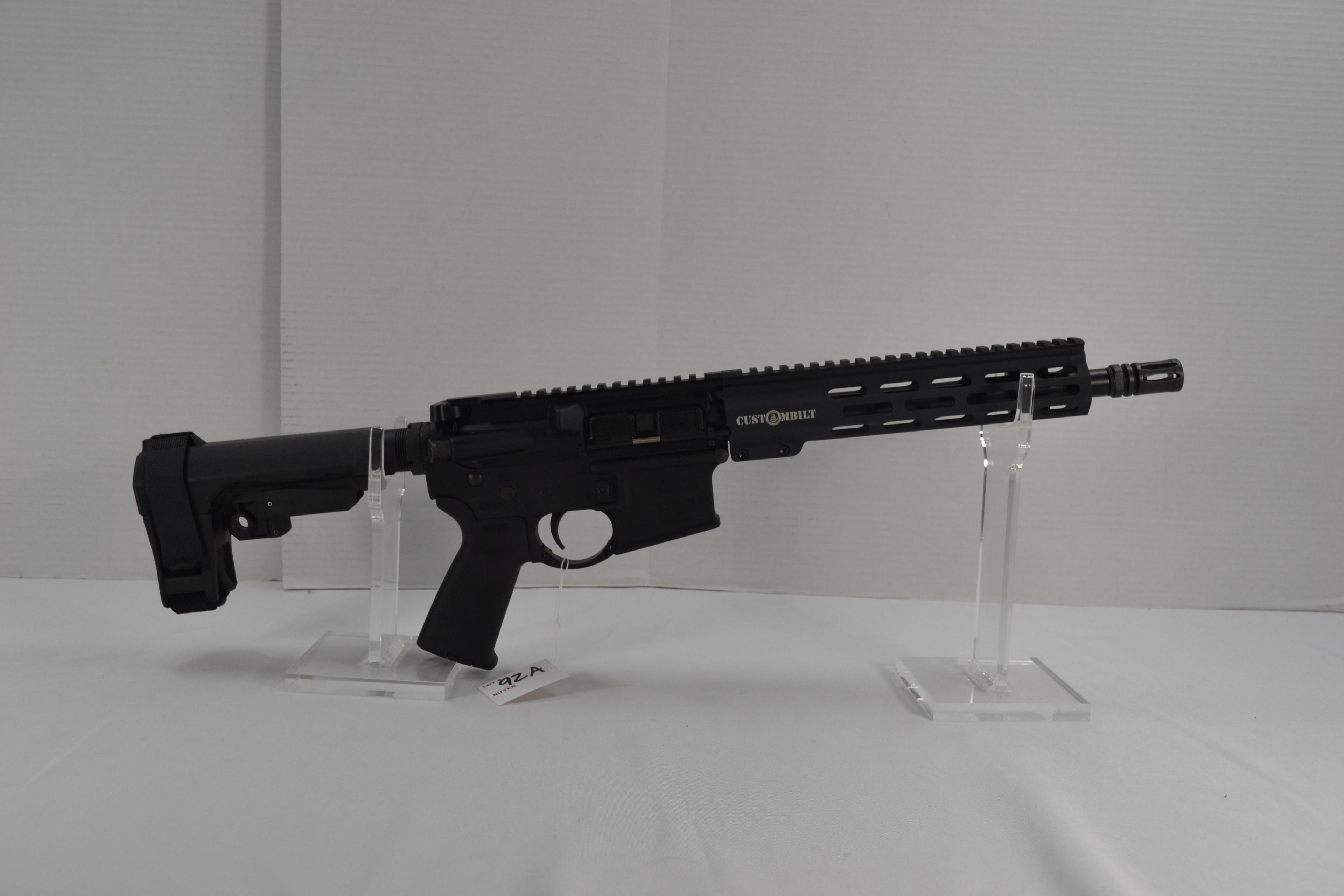 Custombilt Firearms Mfg. Model C-15 Multi-Cal 556-SG Semi-Auto Pistol in Matte Black w/M-Lok Rail Sy