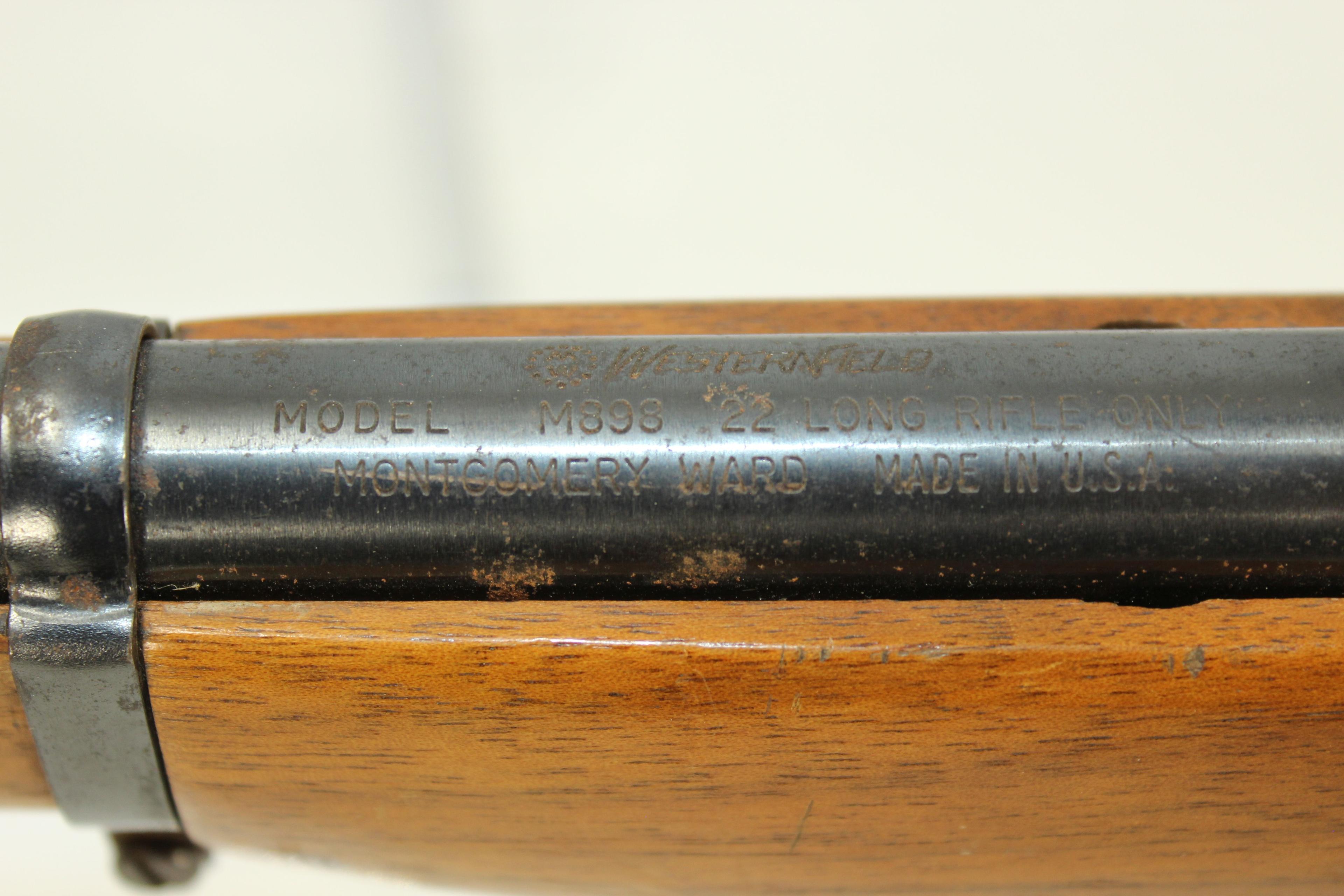 Western Field Model M898 .22LR Cal. Semi-Auto Tube-Fed Rifle w/Western Field 3x7x20 Scope; SN C25539