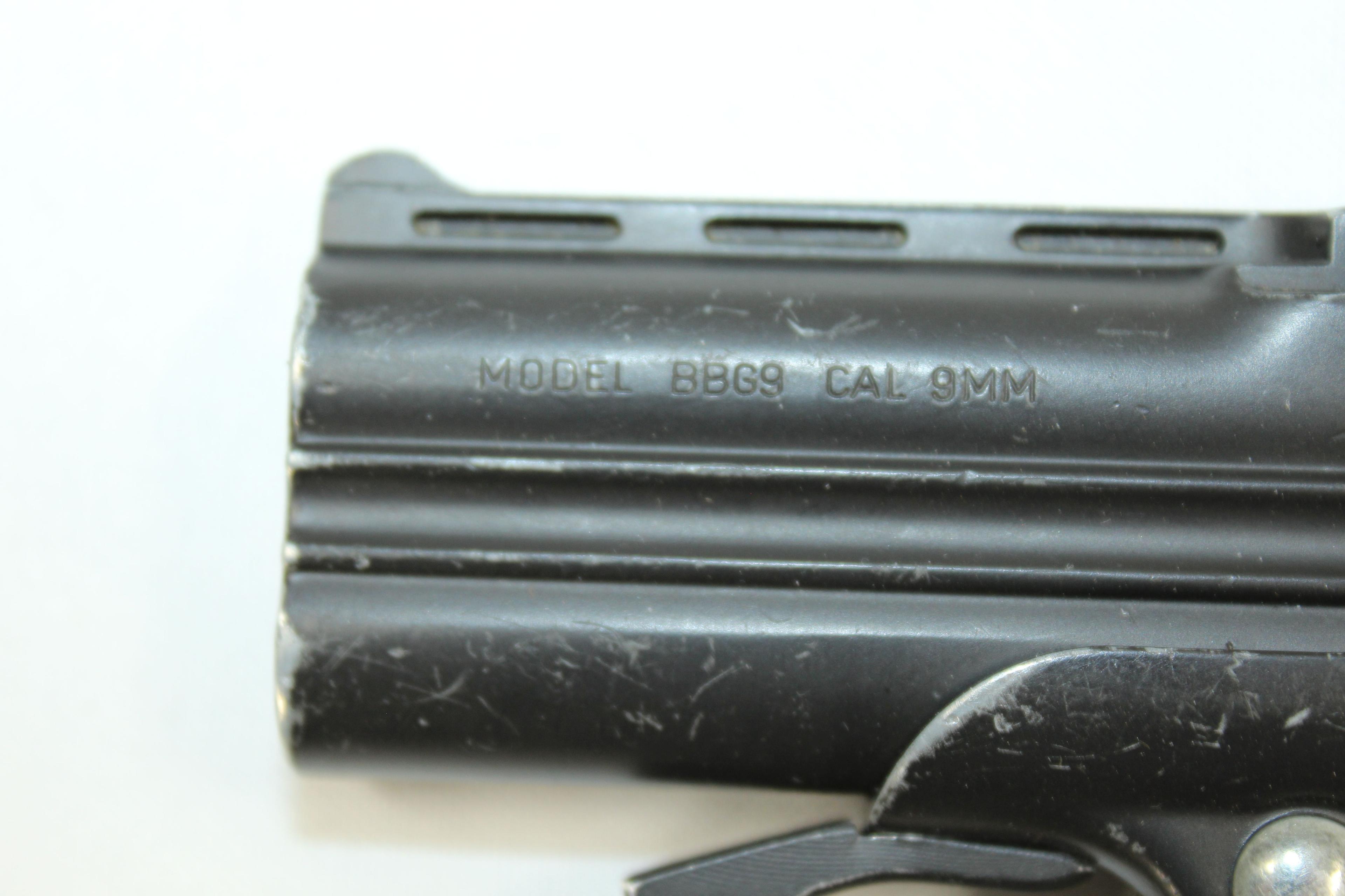 Bearman Model BBG9 9mm Cal. Double BBL Single-Action Derringer; SN BT038644