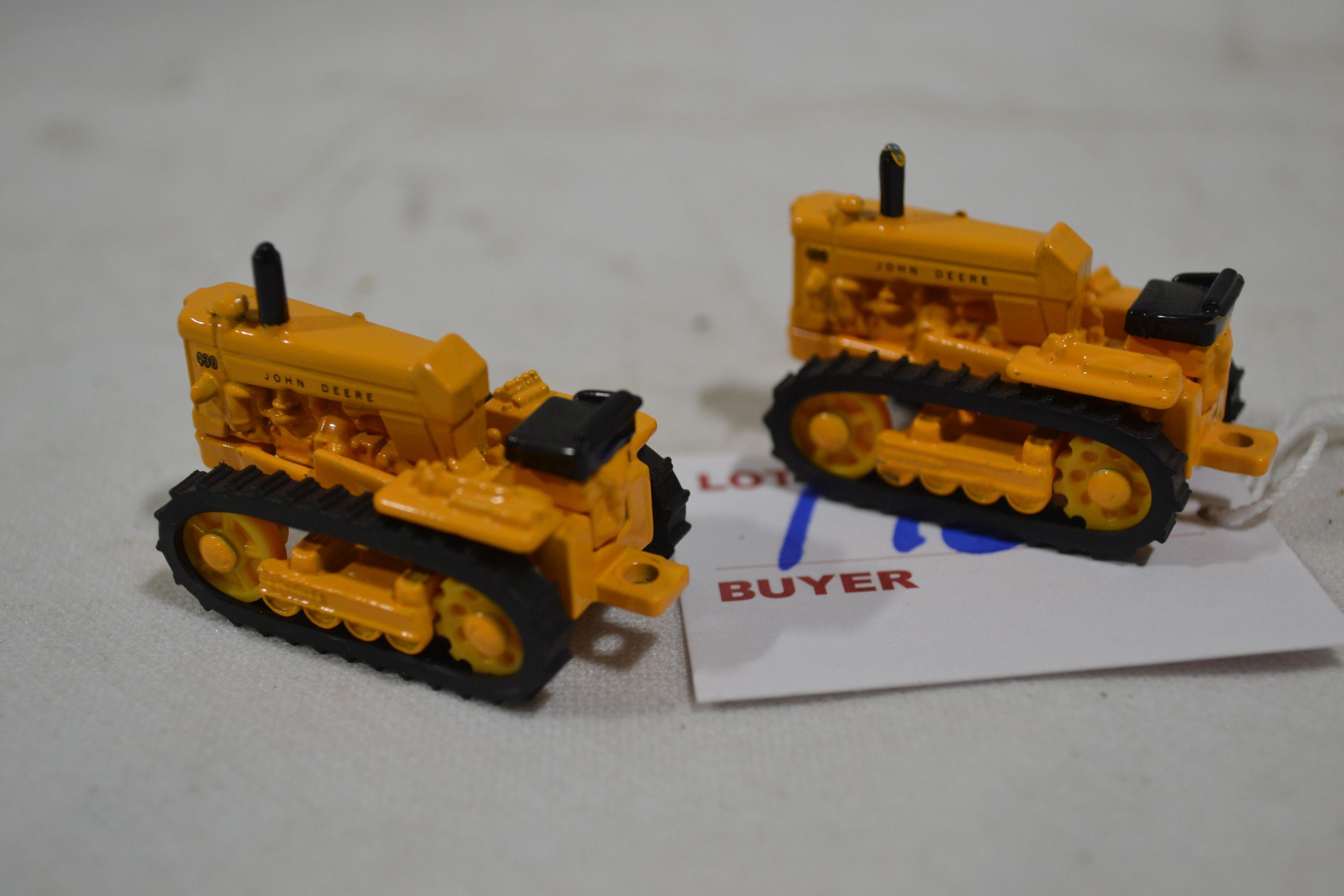 Pair of Ertl Mini John Deere 430 Tractors