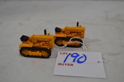 Pair of Ertl Mini John Deere 430 Tractors