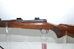 Winchester Model 70 .22 Hornet Cal. Bolt Action Rifle w/Sights, Checkered Walnut Stock, and Metal Bu