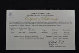 1996-W Anniversary Dime w/Certificate
