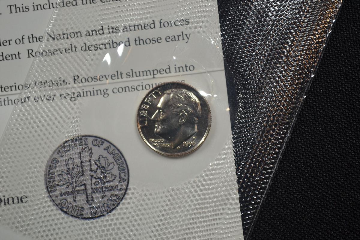 1996-W Anniversary Dime w/Certificate