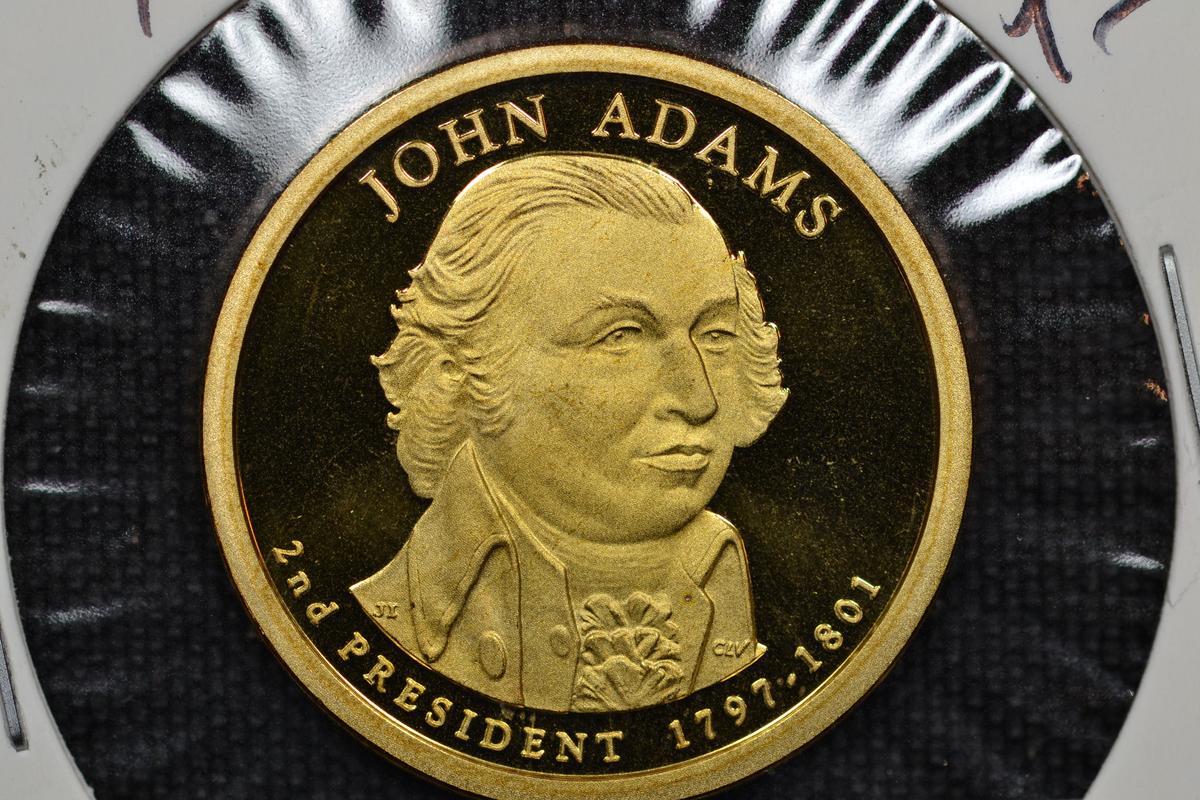 2007-S Adams One Dollar Proof; Gem+ D-Cam