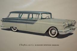 Salesman Print Pontiac Chieftain 870 4-Door Station Wagon; 22"x19"