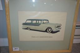 Salesman Print Pontiac Chieftain 870 4-Door Station Wagon; 22"x19"