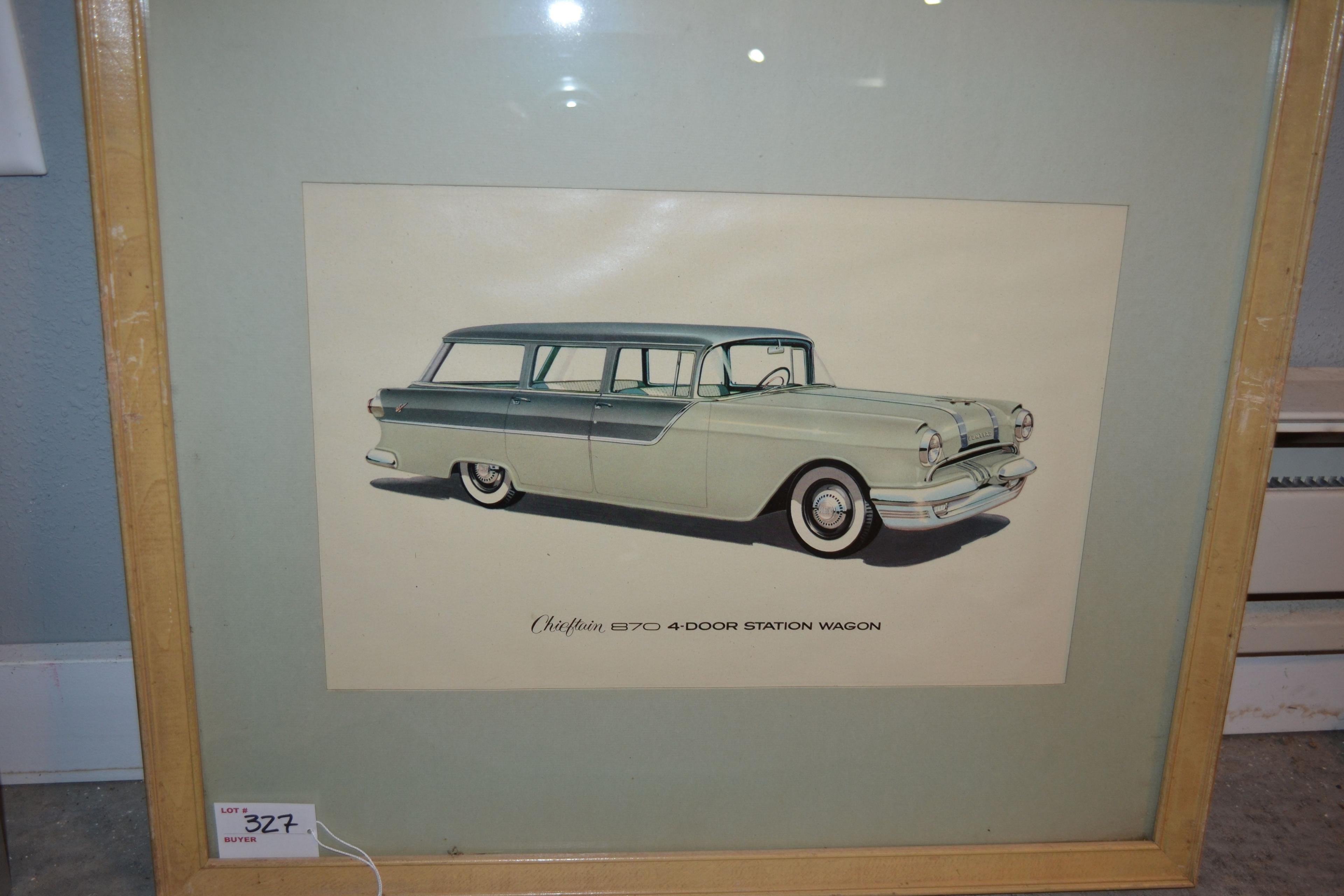 Salesman Print Pontiac Chieftain 870 4-Door Station Wagon; 22"x19"
