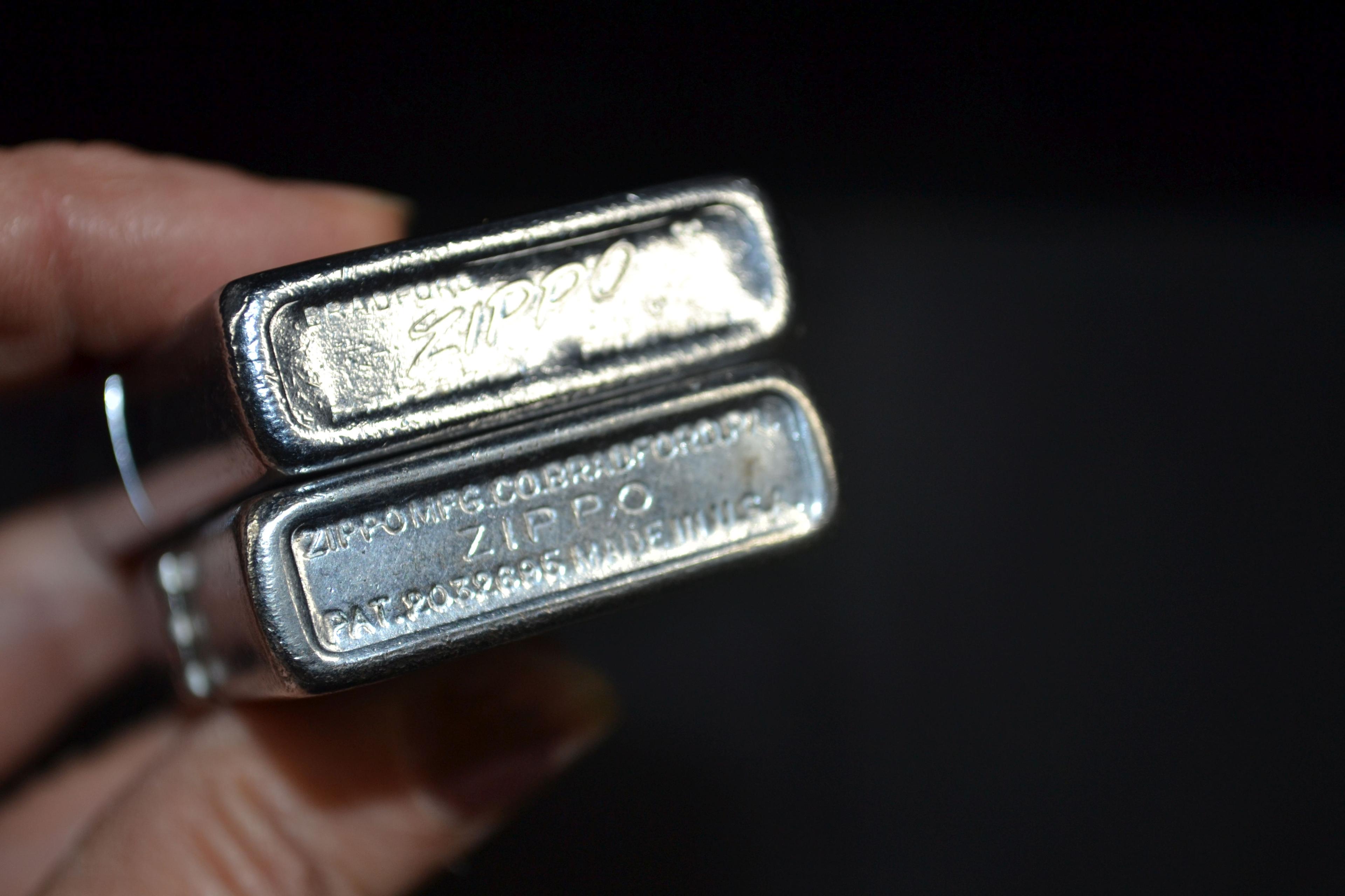 Pair of Zippo Flip-Up Lighters including GM and Ford