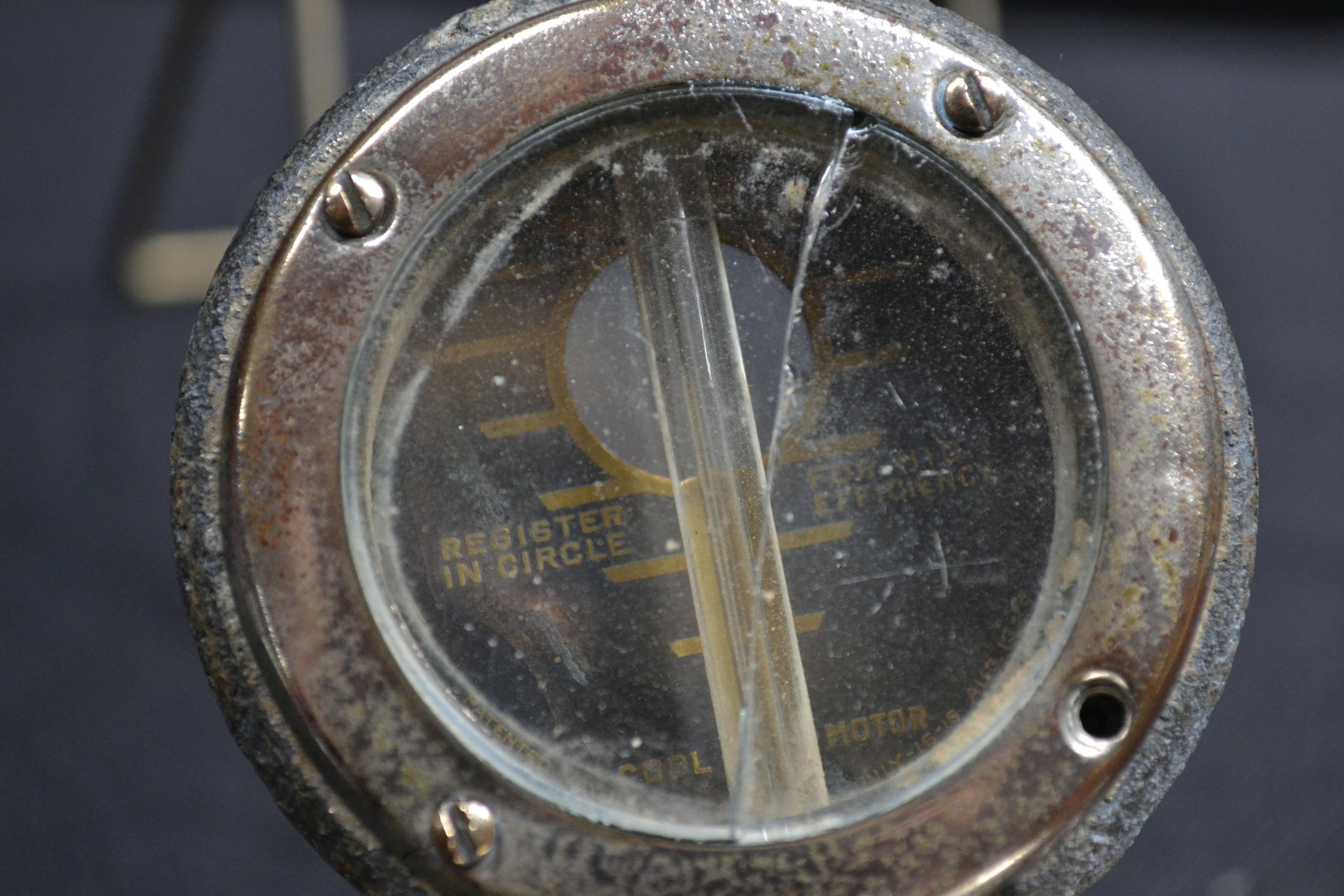 Star Boyce MotoMeter; Lens Cracked on Back