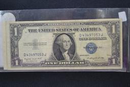 2 - 1935-G One Dollar Silver Certificates; 2xBID