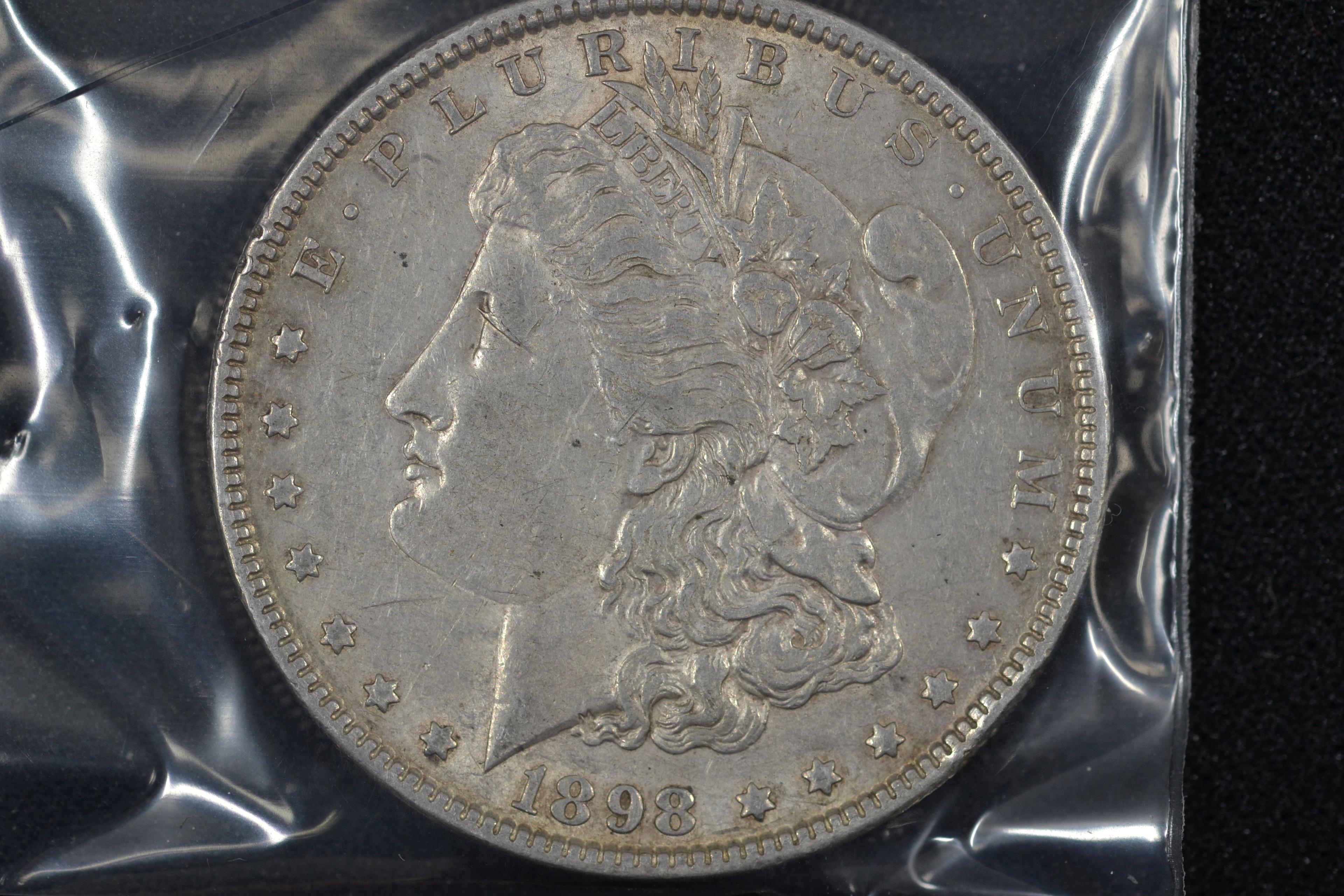 1898 Morgan Dollar; VF