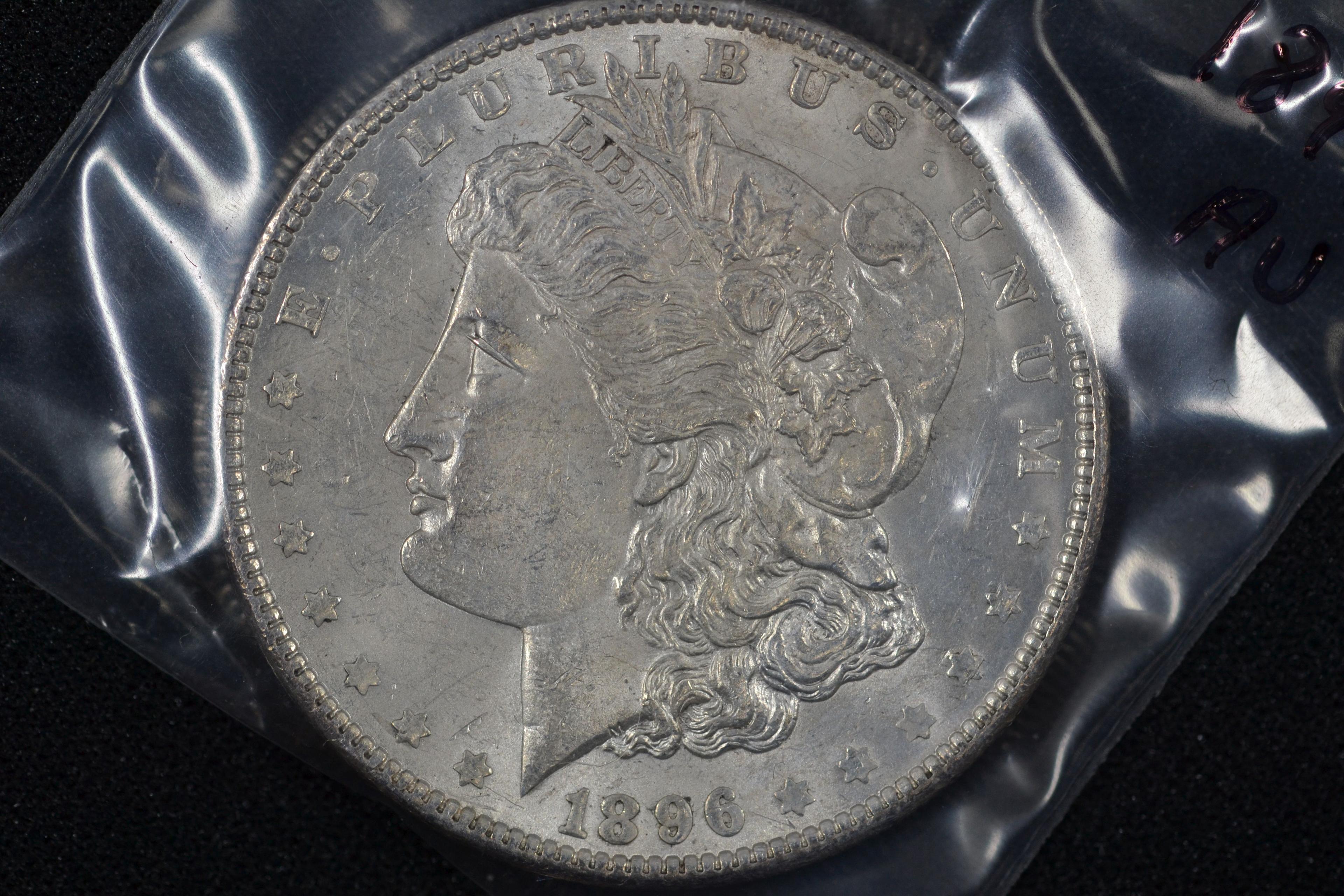 1896 Morgan Dollar; AU