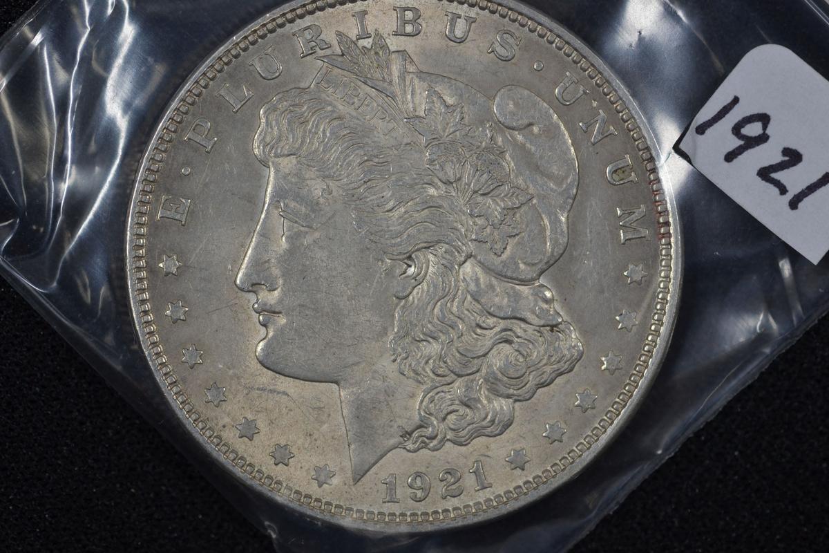 1921 Morgan Dollar; AU