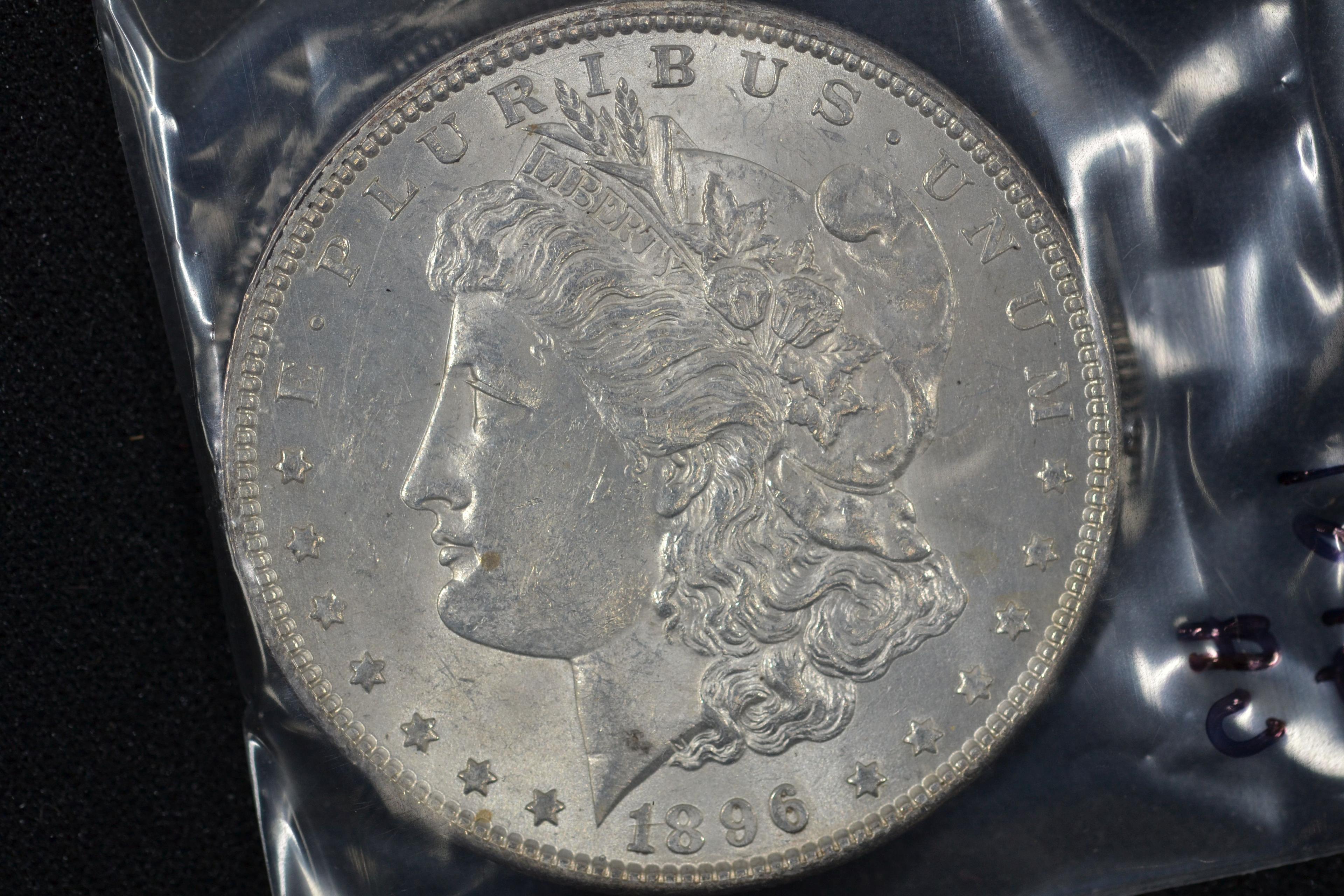 1896 Morgan Dollar; AU