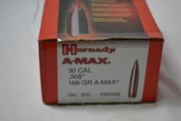 1 Box - Hornady A-Max .380 168 gr.; 250 Rds./Box