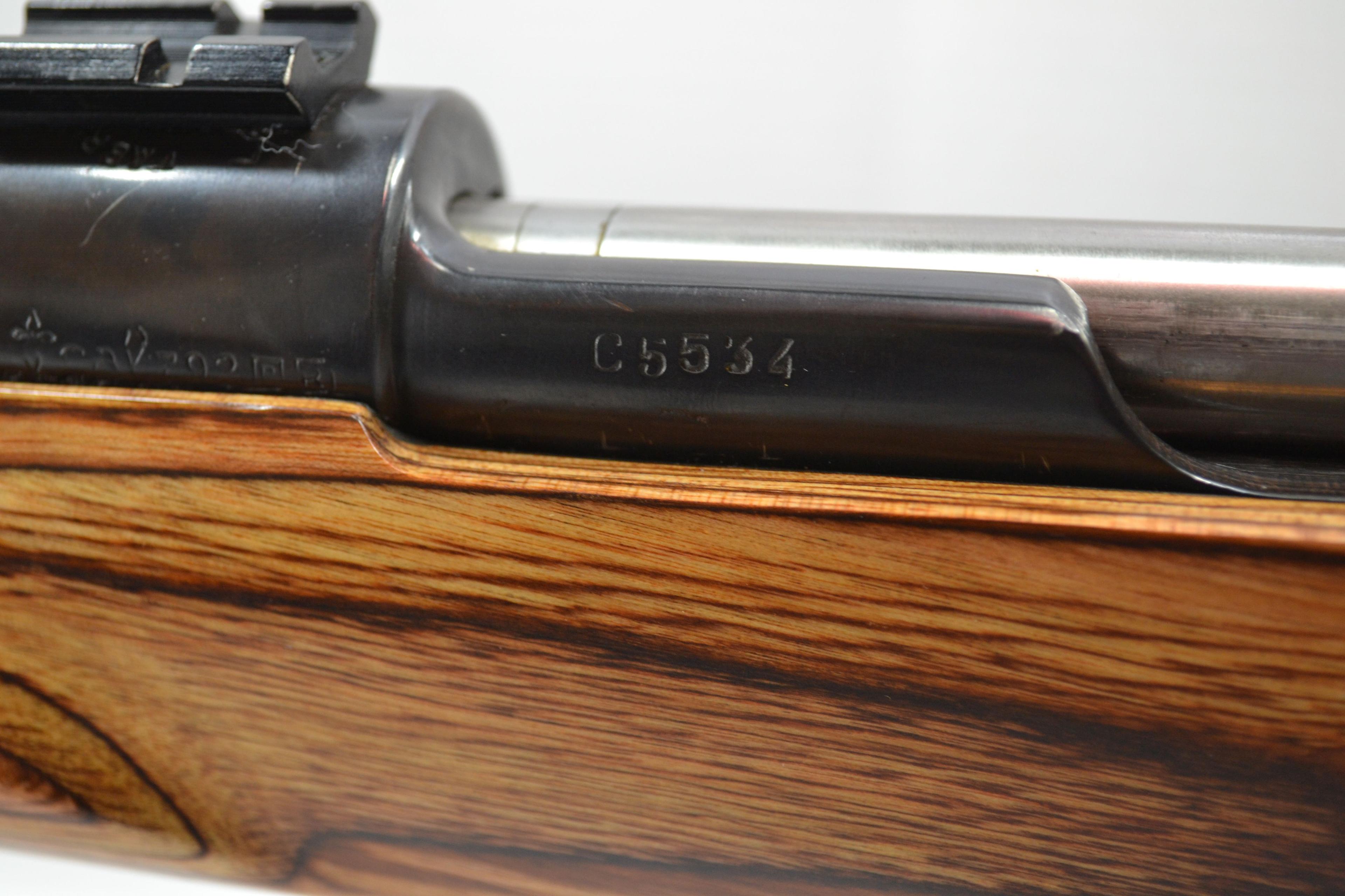 Mauser 98 6.5x61SH Cal. Bolt Action Rifle w/28-1/2" Tapered Heavy BBL and Laminated Varmint-Style St