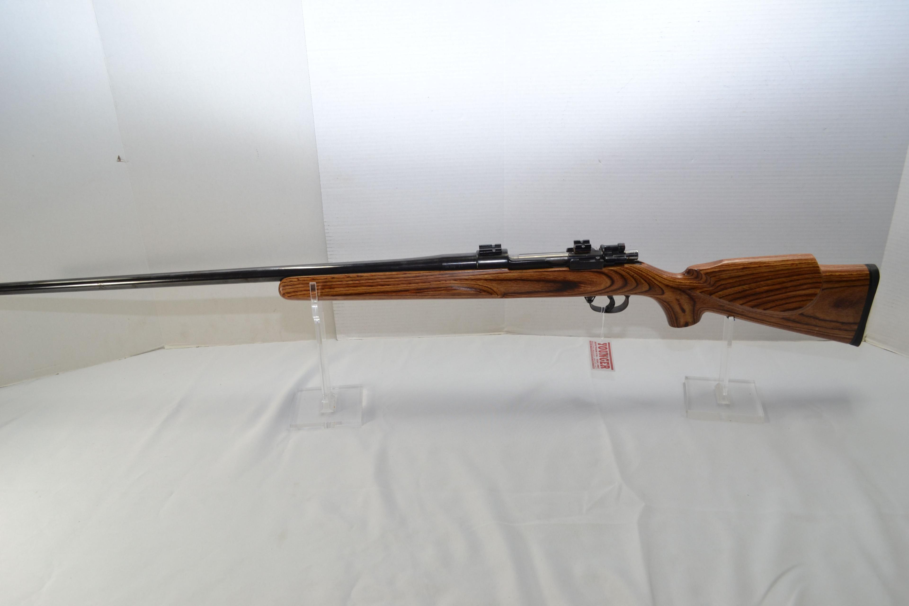 Mauser 98 6.5x61SH Cal. Bolt Action Rifle w/28-1/2" Tapered Heavy BBL and Laminated Varmint-Style St