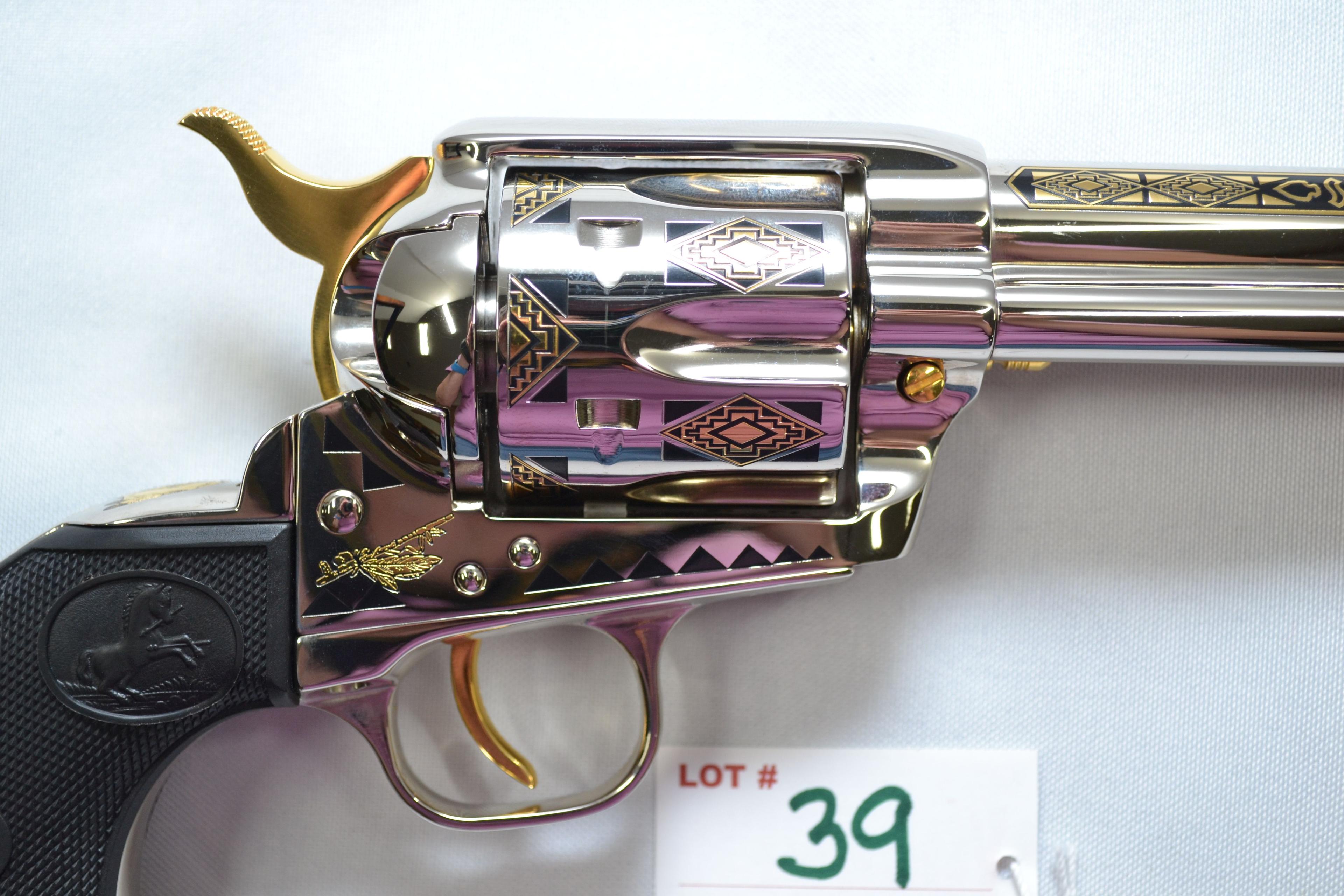 Colt Cowboy .45 Colt Cal. Sitting Bull Tribute Single Action 6-Shot Revolver w/Highly Engraved Nicke