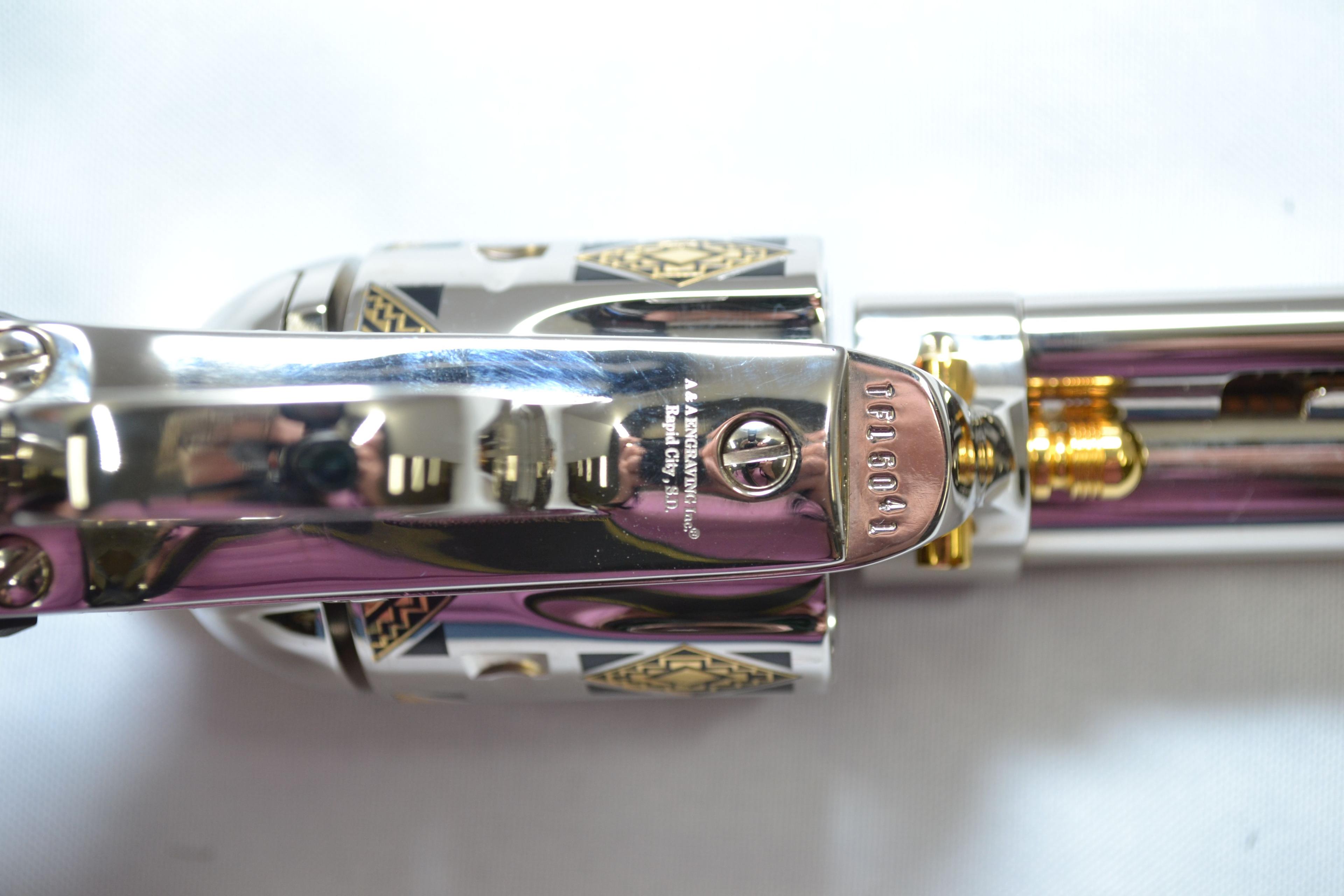 Colt Cowboy .45 Colt Cal. Sitting Bull Tribute Single Action 6-Shot Revolver w/Highly Engraved Nicke