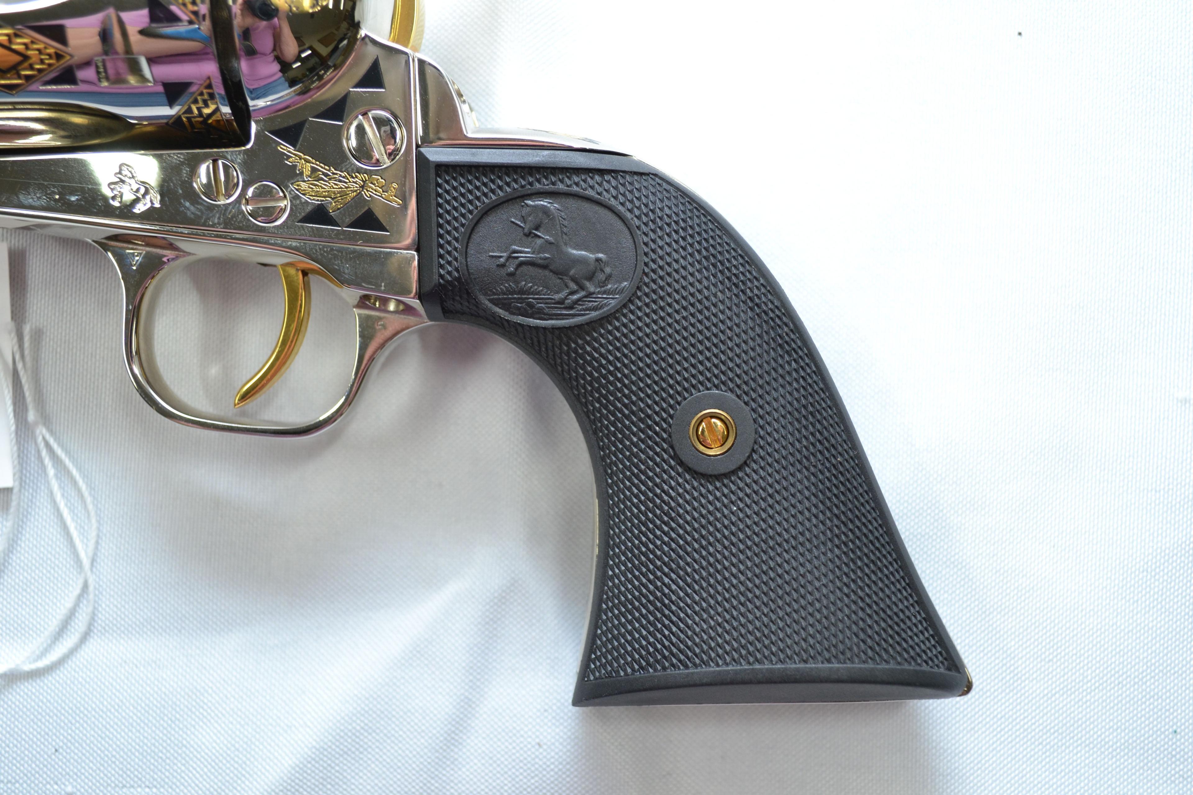 Colt Cowboy .45 Colt Cal. Sitting Bull Tribute Single Action 6-Shot Revolver w/Highly Engraved Nicke