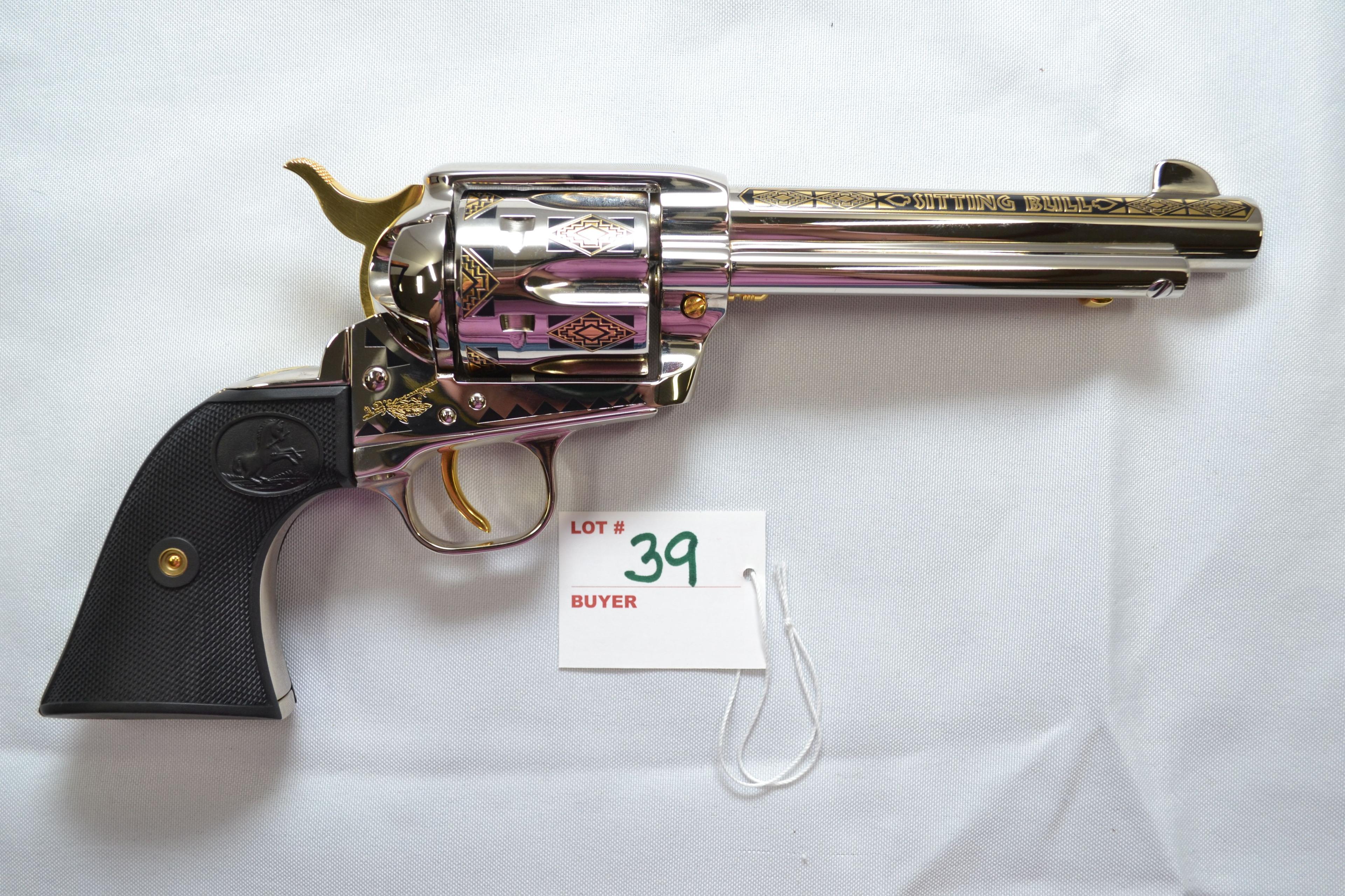 Colt Cowboy .45 Colt Cal. Sitting Bull Tribute Single Action 6-Shot Revolver w/Highly Engraved Nicke